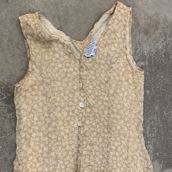 Vintage Jacob maxi Floral Button-Down Dress shell button fairy cottagecore - Picture 2 of 6